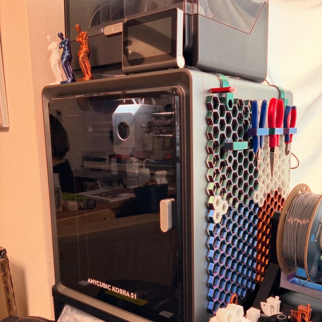 view of our own purchase testing anycubic kobra s1 combo budget multi color 3d printer unboxing package arrival several weeks to months