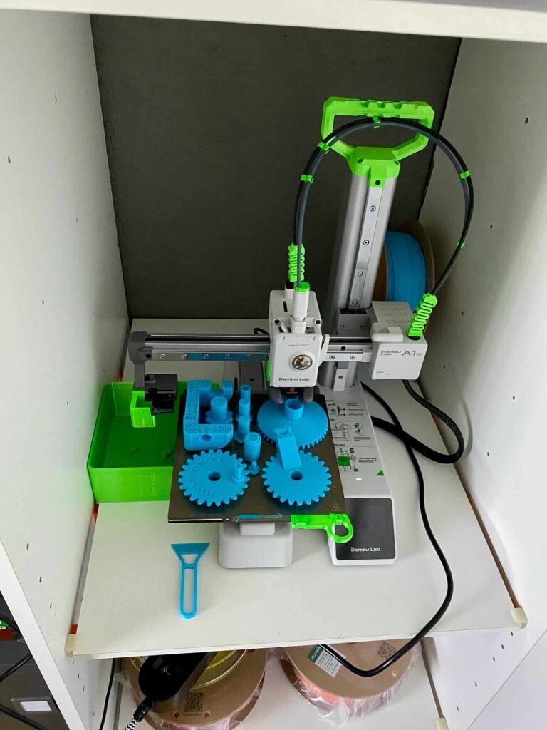 view of our own purchase testing bambu lab a1 mini 3d printer for kids uk unboxing package arrival several weeks to months