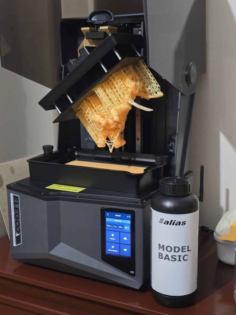 view of our own purchase testing elegoo saturn 4 ultra (best for high volume resin printing) 3d printer for small business uk unboxing package arrival several weeks to months